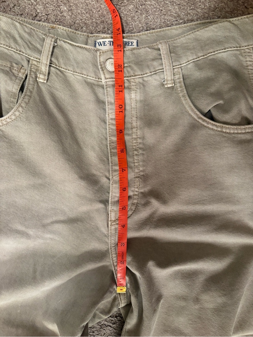 We the Free Mid-rise barrel jeans in light olive - Picture 6 of 14